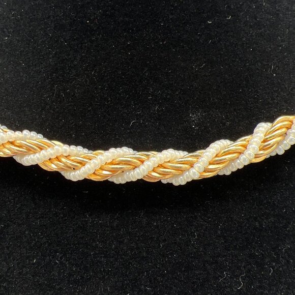 Trifari Gold-Tone & Faux Pearl Rope Necklace & Clip-On Earrings Set - Picture 2 of 6